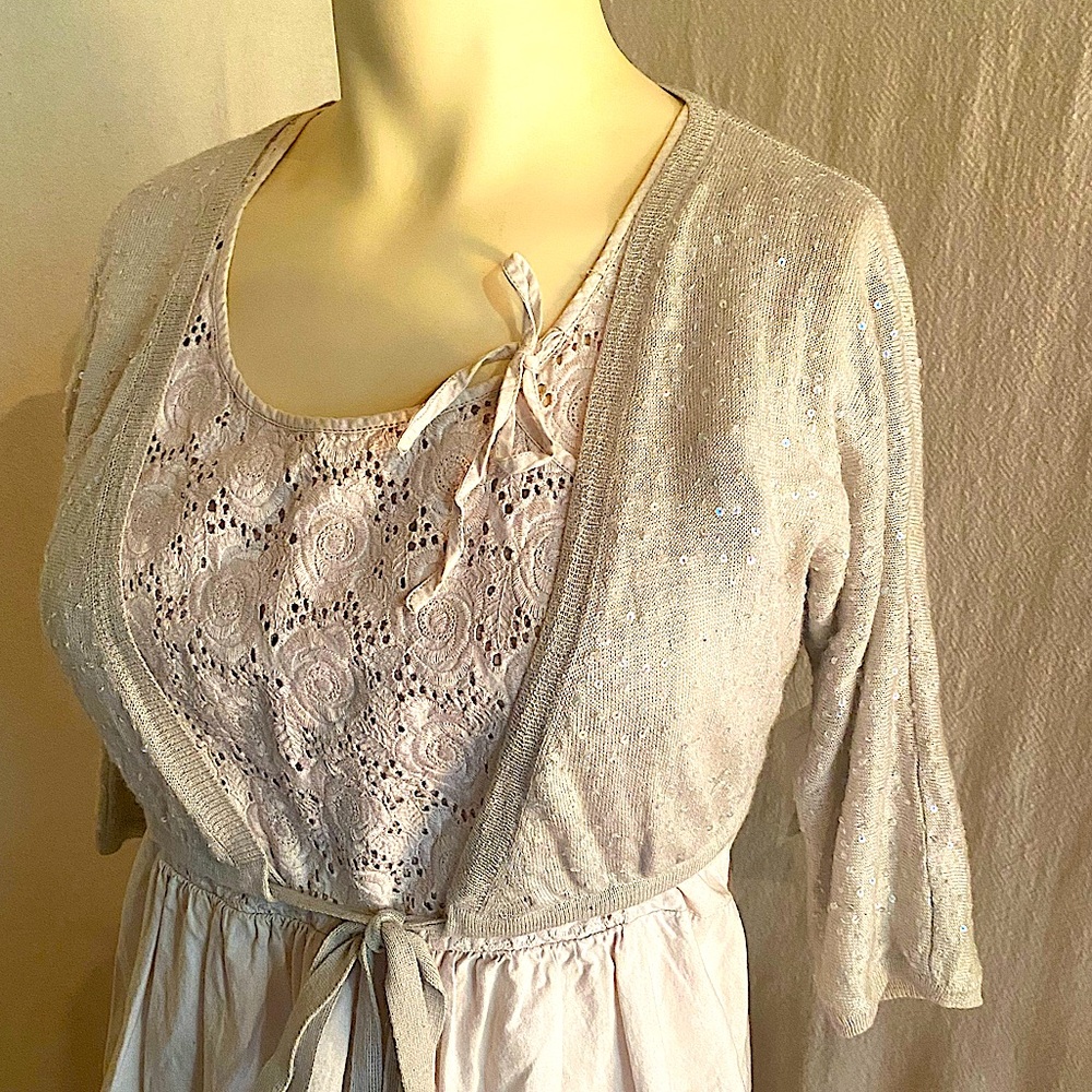 Rebecca Taylor Cashmere & Silk Sequin Shrug